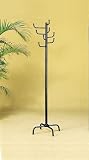 Modern Style Black Finish Metal Eight Hook Coat Hat Rack