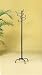 Kitchen & Housewares : Modern Style Black Finish Metal Eight Hook Coat Hat Rack