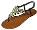 Shoes 18Womens Microsuede Sandals Flat Shoes W/Rhinestones,Studs & Contrast Ankle