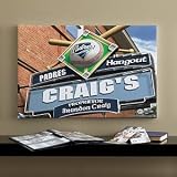 MLB Baseball Personalized Pub Sign Prints - San Diego Padres - 16x24