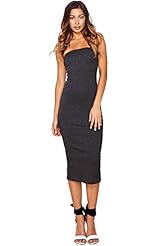 Strapless Polyester/Rayon/Spandex/Knit Fall Bodycon Dress 