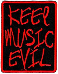Keep Music Evil Embroidered Iron on Patch