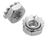 Zinc Plated Steel Hex Nut 4-40 With Washer OD 9/32" (Pack of 100)