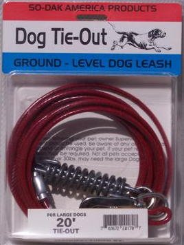 20' Large Dog Tie Out Cable Leash