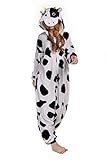 Newcosplay Polar Fleece Onesies Pajamas (XL, cow)