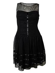 Polyester/Satin/Spandex Sweetheart Illusion Mesh Dots Print  Dress