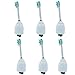Genkent Replacement Toothbrush Heads For Philips Sonicare E Series Toothbrush HX7002 HX7022 Essence Xtreme Elite Advance cleancare (6-Pack)