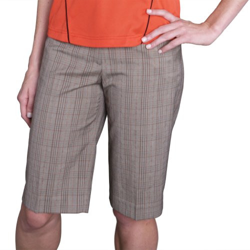 Monterey Club Ladies Stretchable Plaid Bermuda Shorts #2816
