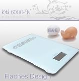 6000g/1g KH6000-W Küchenwaage Weiss - Briefwaage Feinwaage Digitalwaage Waage TARA-Funktion / Wiegt präzise bis 6kg in 1g-Schritten !! Preis-Leistungs-HAMMER!! *** Top-Qualität zu Spitzen-Preisen *** G&G