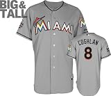Chris Coghlan Jersey: Big & Tall Miami Marlins #8 Road Grey Authentic Cool Base&Atilde;&cent;"&Acirc;&cent; Jersey