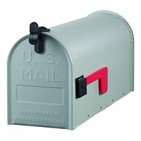 Solar Group ST100000 PostMaster Standard Size Galvanized Steel Rural Mailbox U.S. Postmaster General Approved, Gray