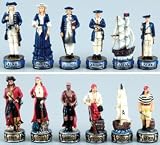 Pirates And Navy Chess Set, King:3-1/4