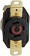 Hubbell Wiring Systems HBL2430 Twist-Lock Single Receptacle, 20 Amp, 480VAC, 3 Phase, 3 Pole, 4 Wire, Black