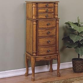 Woodland Oak Jewelry Armoire