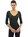 PattyBoutik Women's V Neck Crochet Lace Inset Long Sleeve Blouse