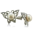 Butterfly Shaped Freshwater Pearl Earrings