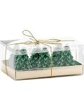 Festive Glitter Christmas Tree Candle, 6 Assorted, 6.5 cm