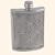 Pewter rectangular hip flask with Celtic pattern
