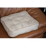 Faux Suede Armchair Booster Cushion Latte Cream