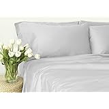 600 Thread Count Egyptian Cotton Solid White Full XL Sheet Set by Fab Linens #Exclusive