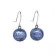 Karat Platinum Murano Glass Drop Earrings w/ Platinum Leaf