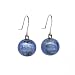 Karat Platinum Murano Glass Drop Earrings w/ Platinum Leaf