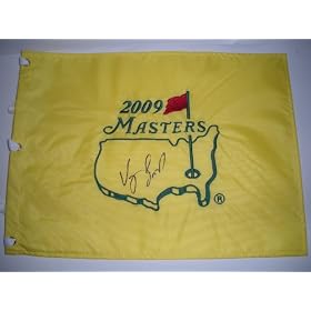 Vijay Singh Signed 2009 Masters Golf Pin Flag