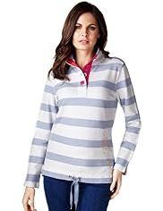 Per Una Pure Cotton Piqué Striped Top
