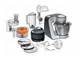 Produkt-Bild: Bosch MUM56340 K&uuml;chenmaschine Styline / 900 Watt / Edelstahl-R&uuml;hrsch&uuml;ssel / Durchlaufschnitzler / Mixeraufsatz Kunststoff / Knethaken Metall / Fleischwolf / Zitruspresse / R&uuml;hr-/Schlagbesen