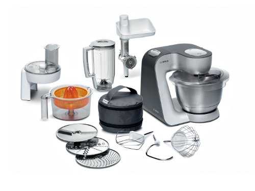 Bosch MUM56340 Küchenmaschine Styline / 900 Watt / Edelstahl-Rührschüssel / Durchlaufschnitzler / Mixeraufsatz Kunststoff / Knethaken Metall / Fleischwolf / Zitruspresse / Rühr-/Schlagbesen Bosch MUM56340 Küchenmaschine Styline / 900 Watt / Edelstahl-Rührschüssel / Durchlaufschnitzler / Mixeraufsatz Kunststoff / Knethaken Metall / Fleischwolf / Zitruspresse / Rühr-/Schlagbesen