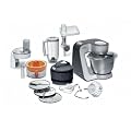 Bosch MUM56340 K�chenmaschine Styline / 900 Watt / Edelstahl-R�hrsch�ssel / Durchlaufschnitzler / Mixeraufsatz Kunststoff / Knethaken Metall / Fleischwolf / Zitruspresse / R�hr-/Schlagbesen