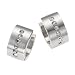 ZEEme Stainless Steel Edelstahlcreole mit eingesetzten Kristallen 389010009