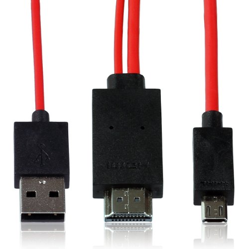 Wicked Chili Cavo MHL 2 m per Samsung Galaxy S3 i9300, Note 2 N7100, S3 LTE i9305, 11 poli, HDMI Integrato, 1080p Full HD, Audio Lossless