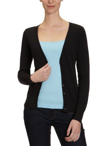 MEXX Damen Strickjacke N3ME0011, Gr. 40 (L), Schwarz (black 001) Preisvergleich