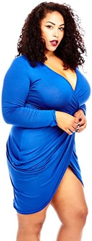 Womens Ladies Plus Size sexy dress hot trendy bae party clubwear trendy GCD7961 (2XL, Royal)