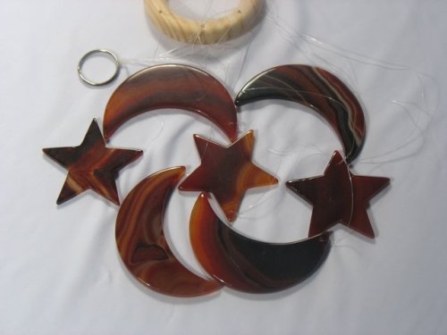 Buy Brown Moon And Star Wind Chime