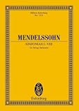 Mendelssohn-Bartholdy, Felix: Sinfonias I-VIII for String Orchestra (von Haken) (Edition Eulenburg)