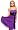 Violet Purple/Black Rhinestone Diamond