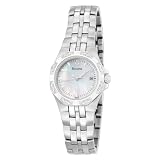 Bulova Women's 96R126 24 Diamond Case Mother of Pearl Dial Bracelet Watch