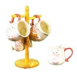 PIG 3-D Mug Set of Mugs w/Mug Tree *NEW!*