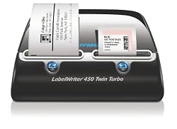 DYMO Label Writer 450 Twin Turbo label printer, 71 Labels Per Minute, Black/Silver (1752266)