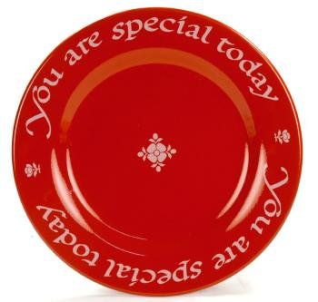 Waechtersbach Plate, You Are Special Today, Cherry Red