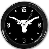 Longhorn Texas Wall Clock Black Great Unique Gift Idea