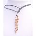 N583 Swarovski Copper Pearls Lariat Necklace & Swarovski Copper Crystals w/ Silver Beads Spacer Necklace