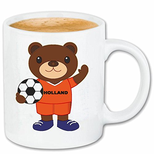 Kaffeetasse “TEDY BÄR HOLLAND NIEDERLANDE FOOTBALL DEUTSCHLAND GERMANY WELTMEISTER EUROPAMEISTER FRANKREICH EM 2016 VIETELFINALE HALBFINALE FINALE EUR
