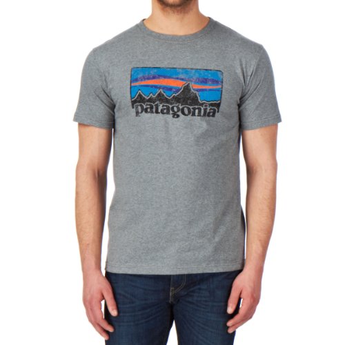 Patagonia Mens Vintage 73 Logo T-Shirt - Gravel Heather