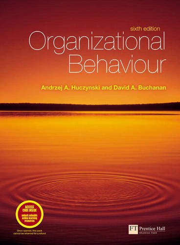 Organizational Behaviour: AND Companion Website Access Card by Dr Andrzej HuczynskiProf David Buchanan