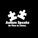 Autism Speaks Car Window Decal Sticker White 5"