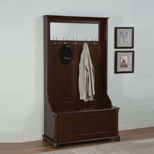 Heirloom Cherry Hall Tree with Storage Bench Powell 998-299