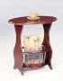 Traditional Cherry Finish Tea Table w/Magazine Rack by Coaster Furniture
